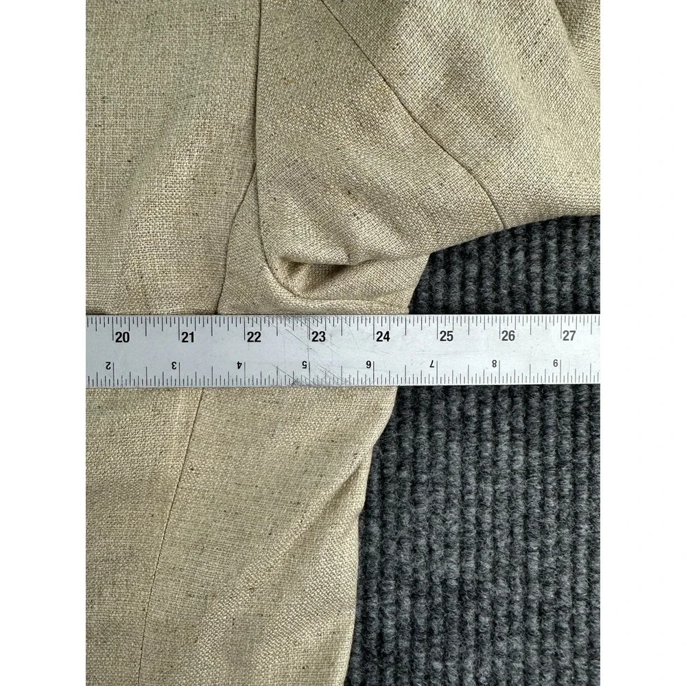 Jos A Bank Sport Coat 46L Beige Silk Hopsack Blazer Premium Designer Jacket